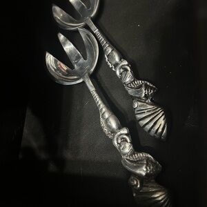 Elegant Silver Salad Servers
